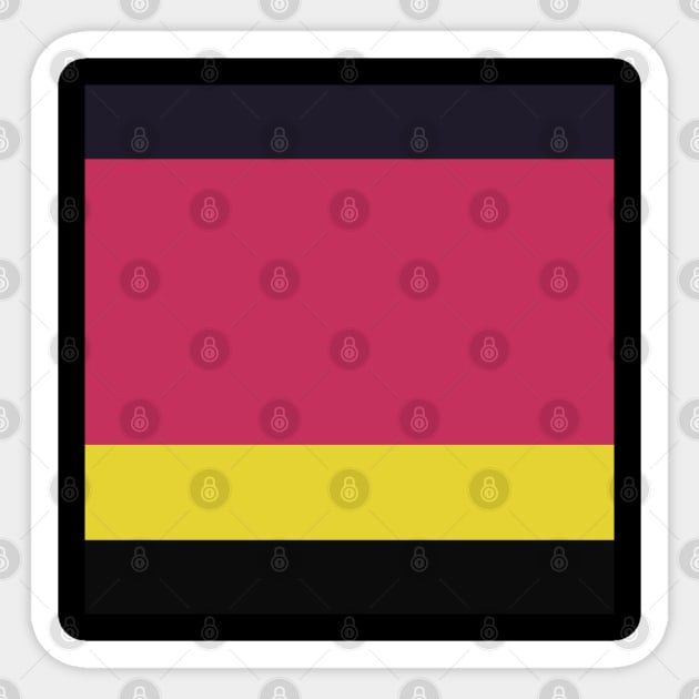 A super layout of Very Light Pink, Raisin Black, Almost Black, Dingy Dungeon and Piss Yellow stripes. - Sociable Stripes Sticker by Sociable Stripes